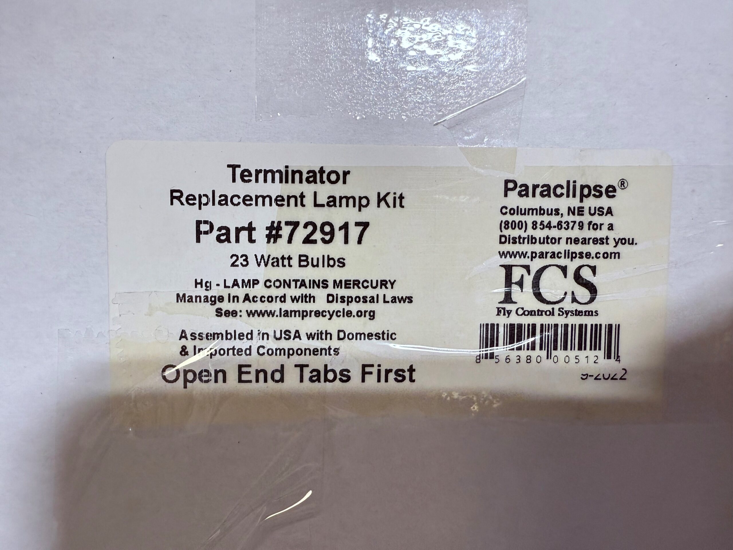 Paraclipse 72917 UV Lamp