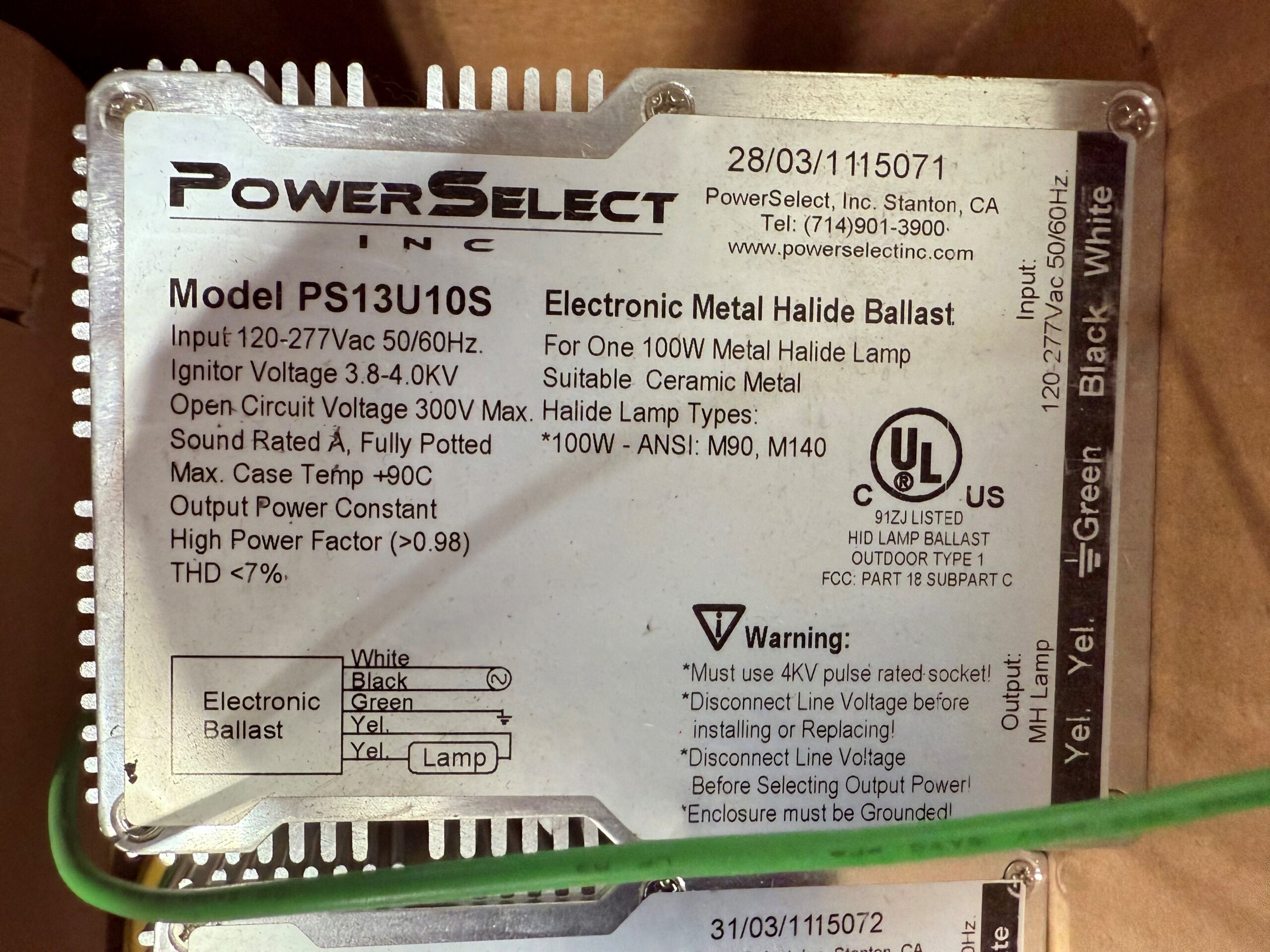 PS13U10S PowerSelect Inc.