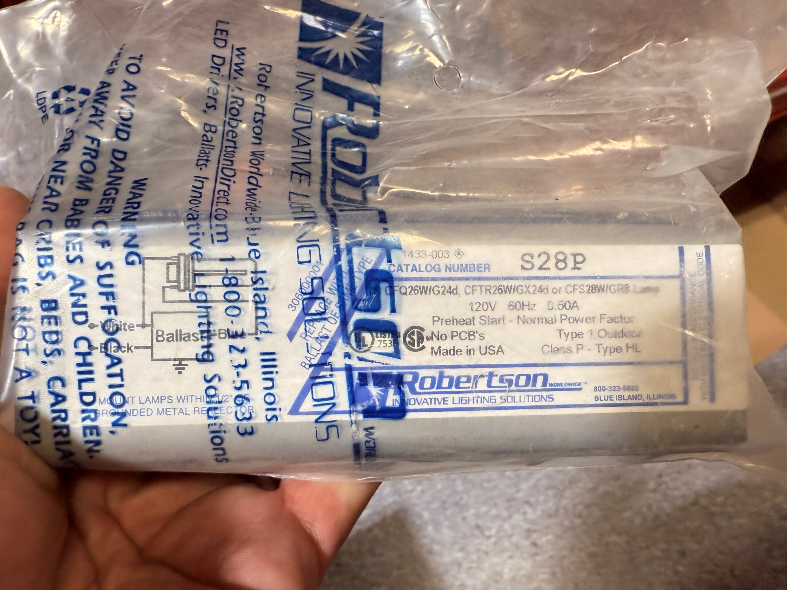 S28P Robertson Ballast